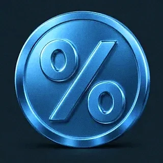 Gold percent coin — A Big Candy