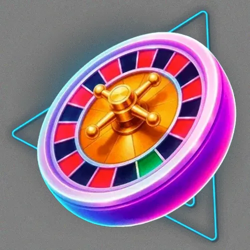 Neon roulette wheel