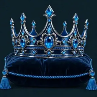 Gold crown on cushion — A Big Candy