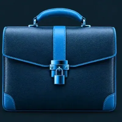 Locked leather briefcase — A Big Candy