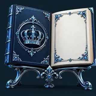 Ornate open book — A Big Candy